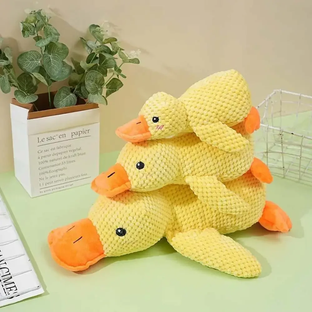 Dog Toy Plush Companion Sleeping Duck Bite Resistant Teeth Grinding Sound Relief